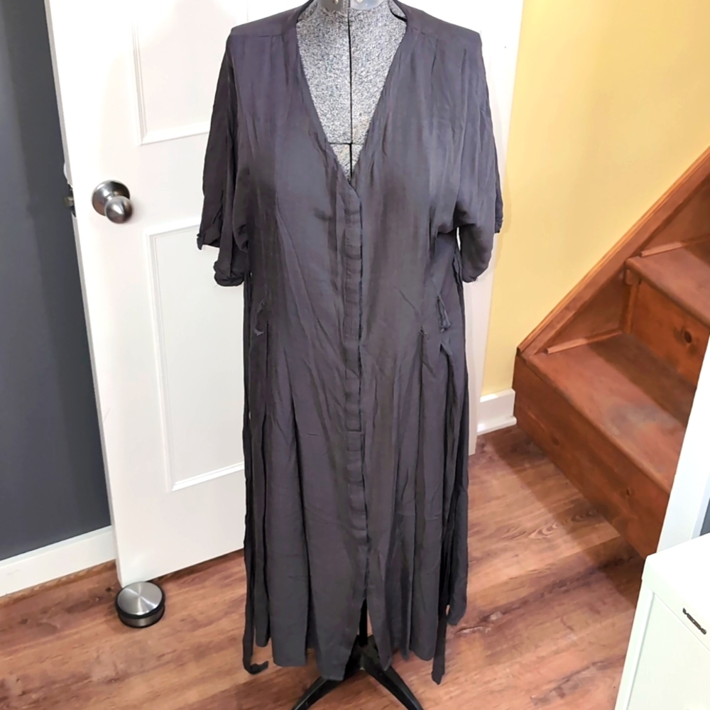 Millibon Women's front button dress with tie belt